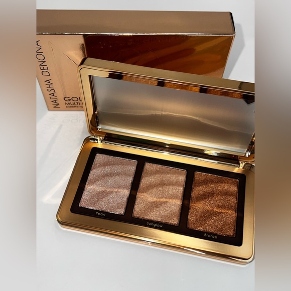 Natasha Denona Golden Highlighter Trio Glow Palette - Picture 1 of 3